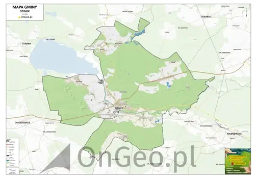 Mapa gminy Ozimek